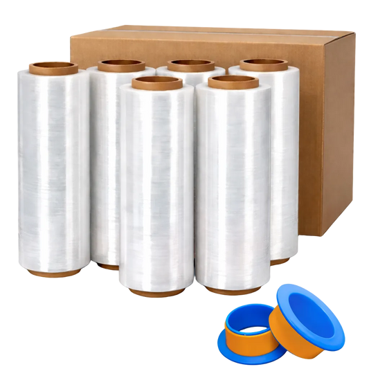Clear Stretch Wrap Industrial Strength 12" x 1000 Ft - 80 Gauge Thick - Clear Plastic Cling, Stretch Film Rolls for Packaging Moving Packing Pallets
