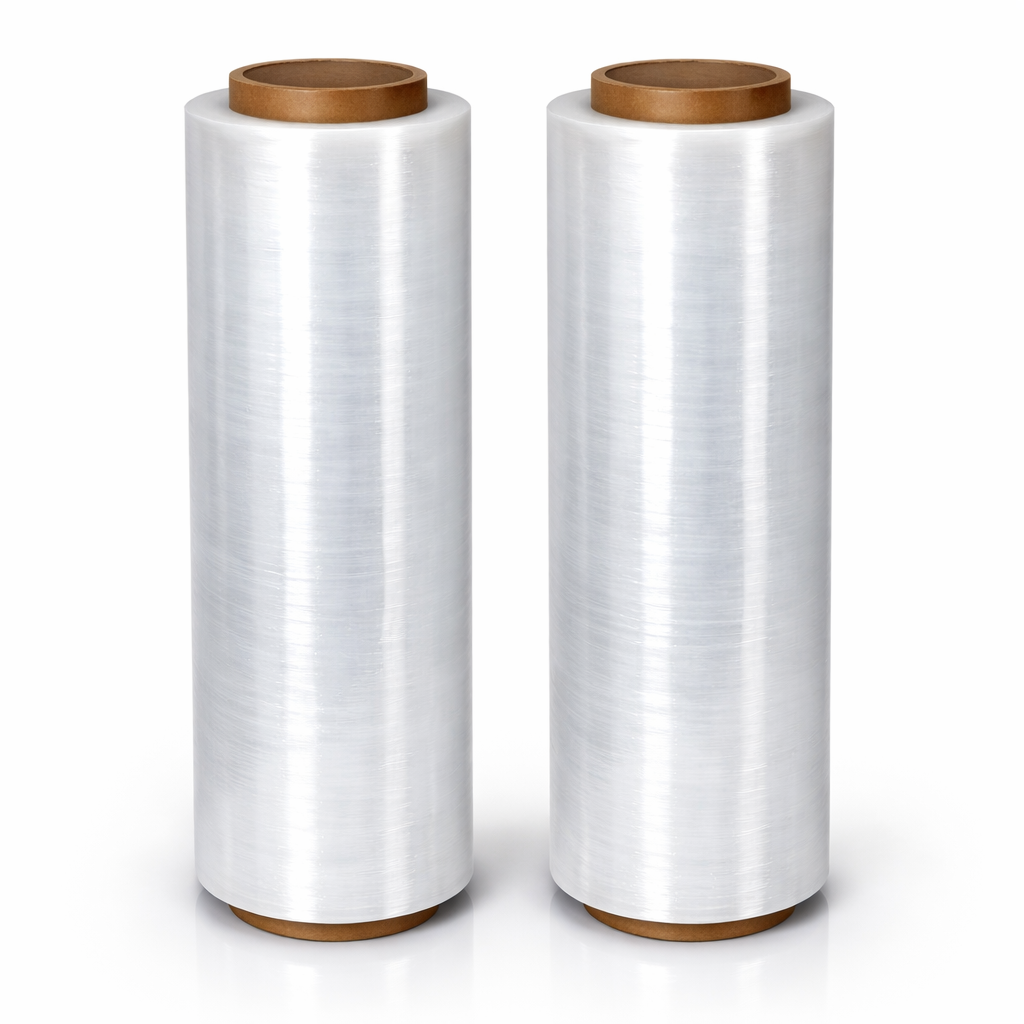 Clear Stretch Wrap Industrial Strength 12" x 1000 Ft - 80 Gauge Thick - Clear Plastic Cling, Stretch Film Rolls for Packaging Moving Packing Pallets