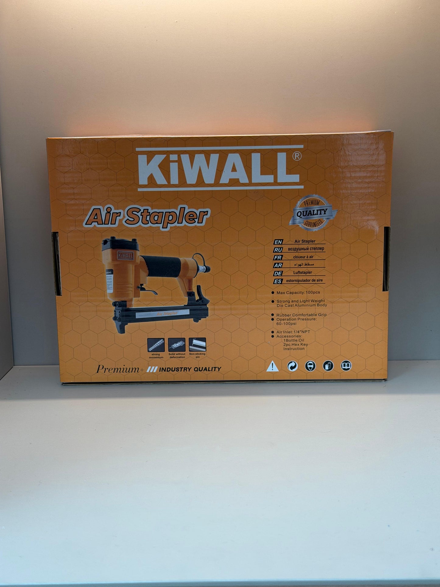 AIR STAPLER - KiWALL 8016  - 12GA CRDWN 12.7mm 0.9 x 0.7mm 6-16MM